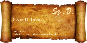 Szandi Dénes névjegykártya